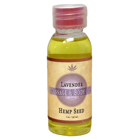 Earthly Body Hemp Seed Massage & Body Oil, Lavender, 1 oz, Earthly Body