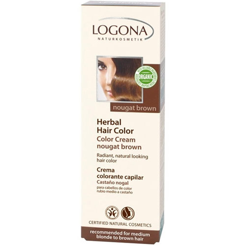 Logona Naturkosmetik Herbal Hair Color Cream, Nougat Brown, 5.1 oz, Logona Naturkosmetik