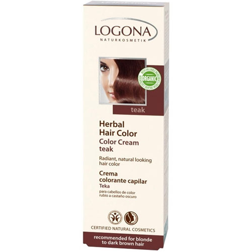 Logona Naturkosmetik Herbal Hair Color Cream, Teak, 5.1 oz, Logona Naturkosmetik