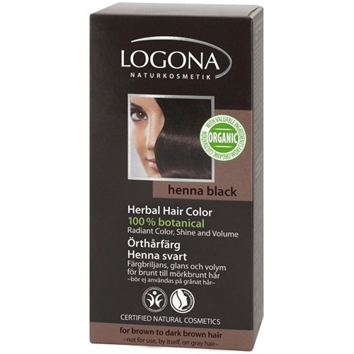 Logona Naturkosmetik Herbal Hair Color, Henna Black, 3.5 oz, Logona Naturkosmetik