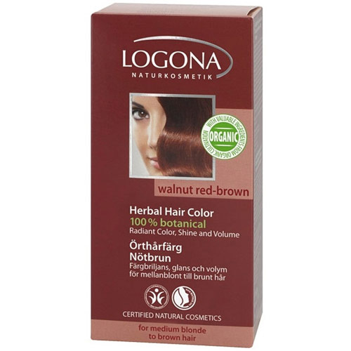 Logona Naturkosmetik Herbal Hair Color, Walnut Red-Brown, 3.5 oz, Logona Naturkosmetik