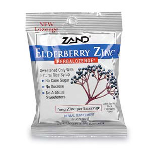 Zand Herbal Lozenge Elderberry Zinc 15 lozenges, Zand