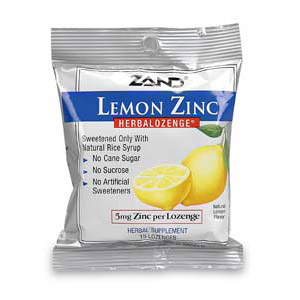 Zand Herbal Lozenge Lemon Zinc 15 lozenges, Zand