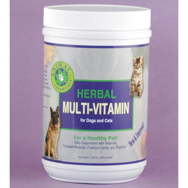 Animal Essentials Herbal Multi-Vitamin & Mineral Powder for Dogs & Cats, 10.6 oz, Animal Essentials
