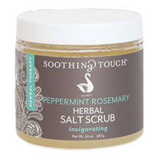 Soothing Touch Herbal Salt Scrub, Peppermint Rosemary, 20 oz, Soothing Touch