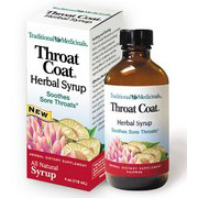 Traditional Medicinals Teas Herbal Syrup Throat Coat 4 oz, Traditional Medicinals Teas