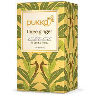 Pukka Herbs Organic Herbal Tea, Three Ginger, 20 Tea Bags, Pukka Herbs