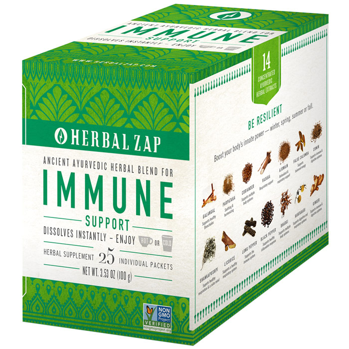 Herbal Zap Herbal Zap Immune Support, All Natural Drink Mix, 25 Packets