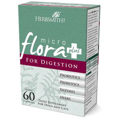 Herbsmith Herbsmith Microflora Plus Digestion for Dogs & Cats, 120 Capsules