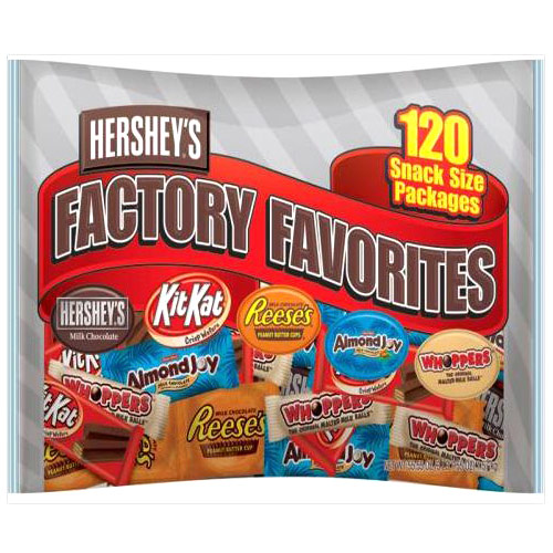 Hershey's Hershey's Factory Favorites Snack Size Packages, 120 ct