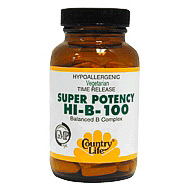 Country Life Hi-B-100 Time Release 100 Tablets, Country Life