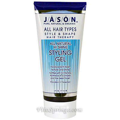 Jason Natural Hi-Shine Hair Styling Gel 6 oz, Jason Natural