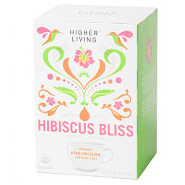 Higher Living Teas Organic Herb Infusions, Hibiscus Bliss Tea, 15 Bags, Higher Living