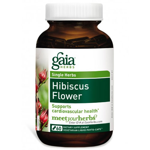Gaia Herbs Hibiscus Flower, 60 Liquid Phyto-Caps, Gaia Herbs