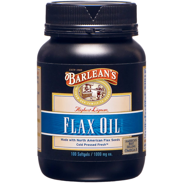 unknown Highest Lignan Flax Oil, 100 Softgels, Barlean's Organic Oils