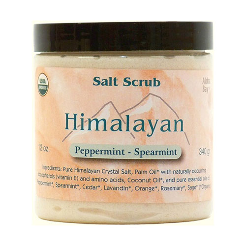Aloha Bay Himalayan Organic Body Scrub, Peppermint - Spearmint, 12 oz, Aloha Bay
