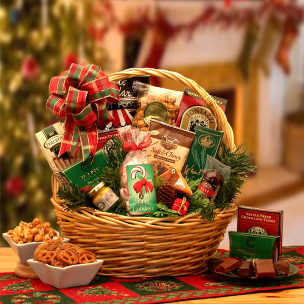 Elegant Gift Baskets Online Holiday Celebrations Holiday Gift Basket, Small Size, Elegant Gift Baskets Online
