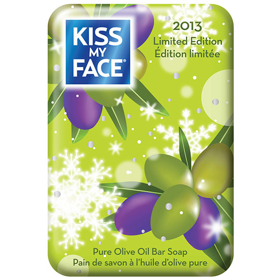 Kiss My Face Holiday Tin Pure Olive Oil Bar Soap, 8 oz, Kiss My Face