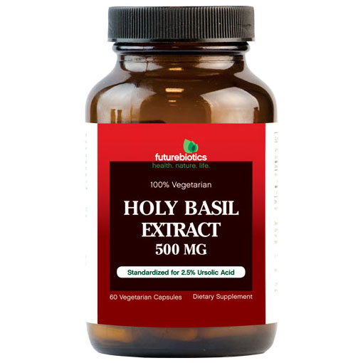 FutureBiotics Holy Basil Extract 500 mg, 60 Vegetarian Capsules, FutureBiotics