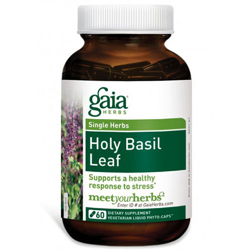 Gaia Herbs Holy Basil Leaf, 120 Liquid Phyto-Caps, Gaia Herbs