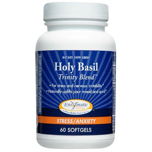 Enzymatic Therapy Holy Basil Trinity Blend, 60 Softgels, Enzymatic Therapy