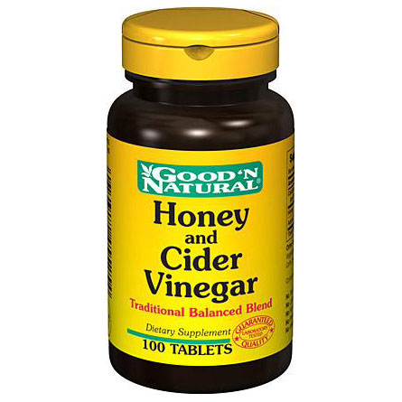Good 'N Natural Honey & Cider Vinegar (50/50 mg), 100 Tablets, Good 'N Natural
