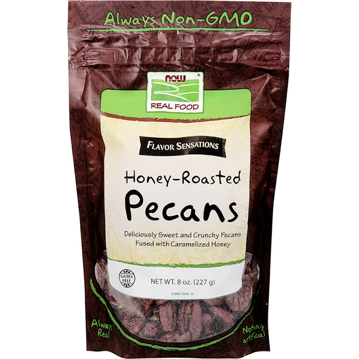 NOW Foods Honey Roasted Pecans, 8 oz, NOW Foods