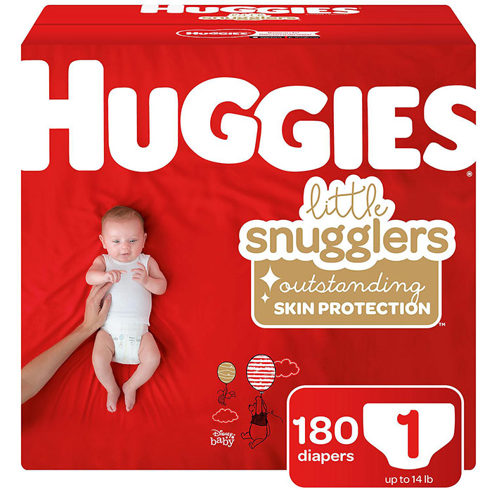 Huggies Huggies Little Snugglers Diapers, Size 1 (Up to 14 lb), 216 ct