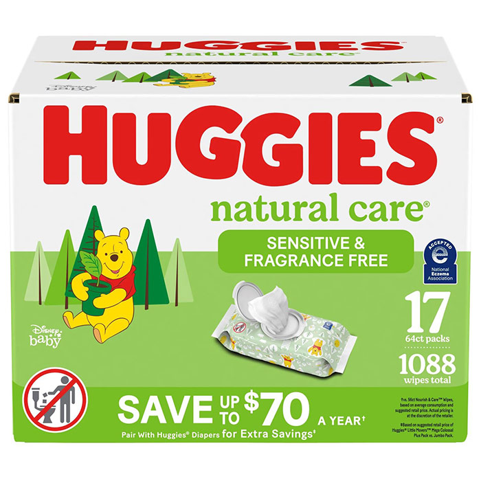 Huggies Huggies Natural Care Baby Wipes, 800 ct