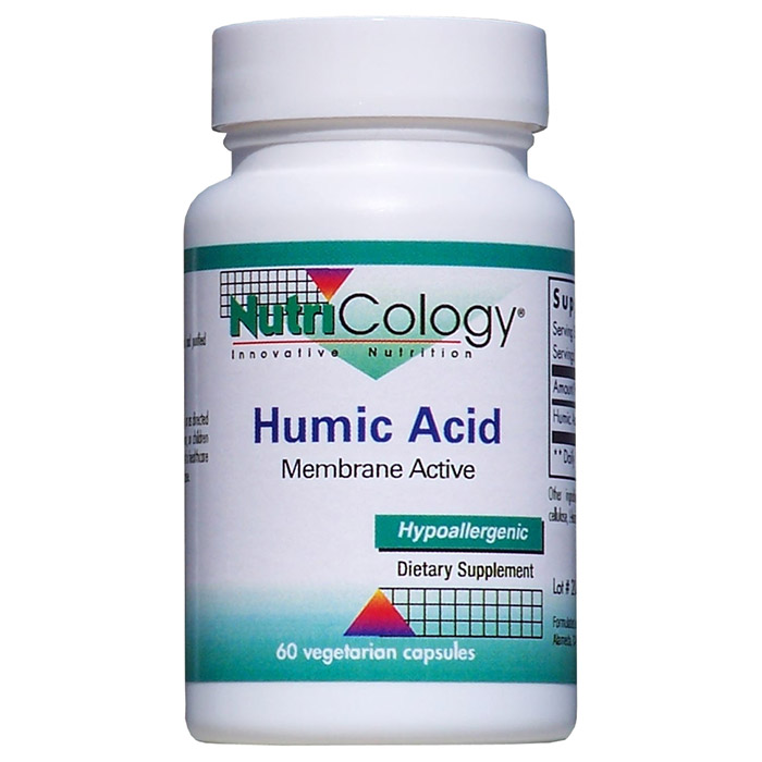 NutriCology/Allergy Research Group Humic Acid Dietary Supplement, Membrane Active, 60 Vegetarian Capsules, NutriCology
