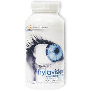 Hyalogic Hylavision for Healthy Vision, with Hyaluronic Acid, Lutein & Bilberry, 120 Capsules, Hyalogic