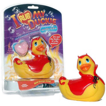 Big Teaze Toys I Rub My Duckie Devil - Red, Waterproof Personal Massager, Big Teaze Toys