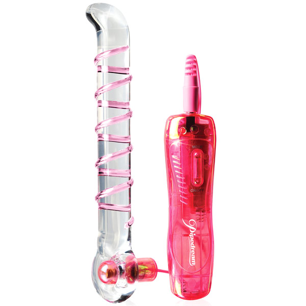 Pipedream Products Icicles 10-Function Glass G-Spot Massager Vibrator No. 4, Pipedream Products