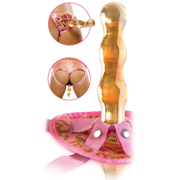 Pipedream Products Icicles Hand Blown Glass Strap-on Dildo Massager No. 36, Pipedream Products
