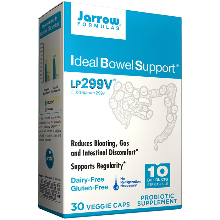 Jarrow Formulas Ideal Bowel Support 299v, 30 Vegetarian Capsules, Jarrow Formulas