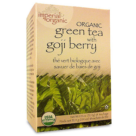 Uncle Lee's Tea Imperial Organic Green Tea with Goji Berry, 18 Tea Bags, Uncle Lee's Tea