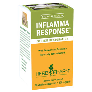 Herb Pharm Inflamma Response, With Turmeric & Boswellia, 60 Vegetarian Capsules, Herb Pharm