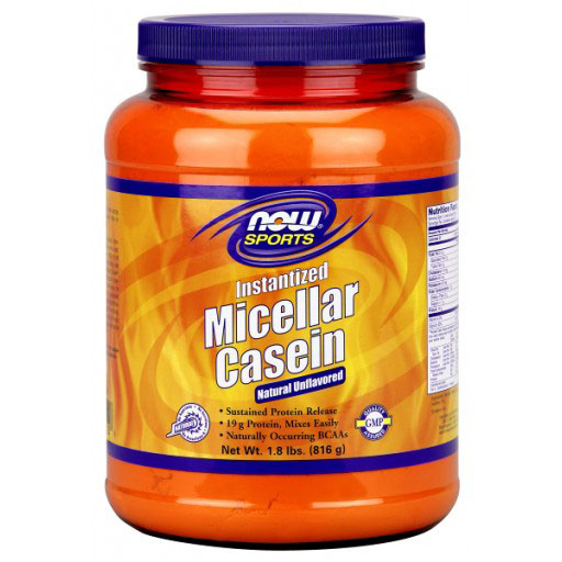 NOW Foods Instantized Micellar Casein, Natural Unflavored, 1.8 lb, NOW Foods