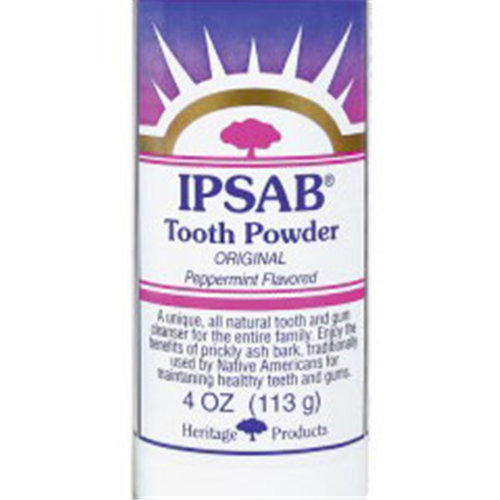 Heritage Products Ipsab Tooth Powder, Peppermint, 4 oz, Heritage Products