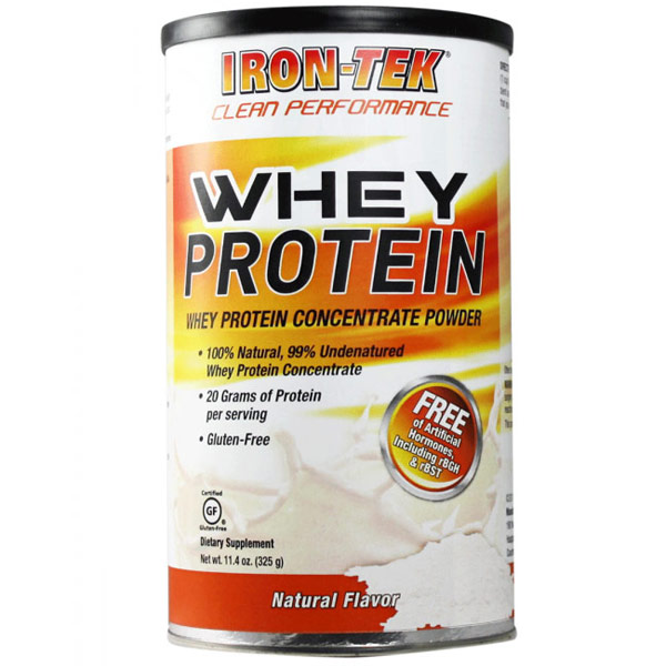 Iron-Tek Iron-Tek Whey Protein Powder, Natural Flavor, 11.4 oz (325 g)
