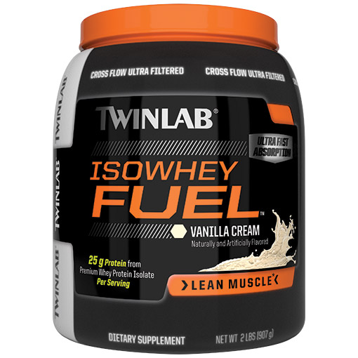 Twinlab IsoWhey Fuel, Ultra Premium Whey Protein Isolate, Vanilla, 2 lb, Twinlab