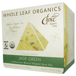 Choice Organic Teas Whole Leaf Organics, Jade Green, 15 Tea Pyramids, Choice Organic Teas