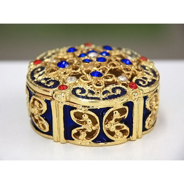 Jewelry Gift Box Jewel Case Gilt Jewelry Gift Box with Fine Crystals