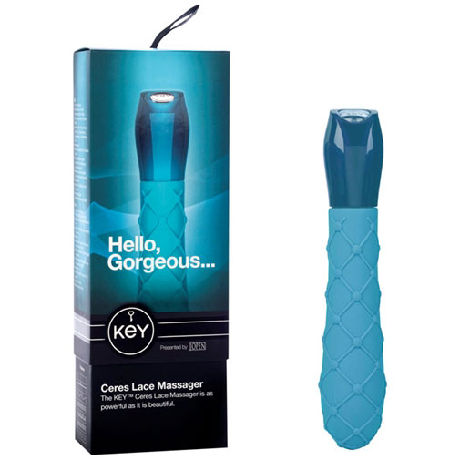 Jopen Key Ceres Lace Massager Vibrator - Blue