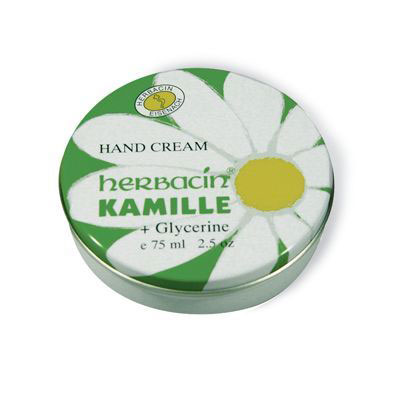 Herbacin Kamille Glycerine Hand Cream Tin, 0.7 oz, Herbacin