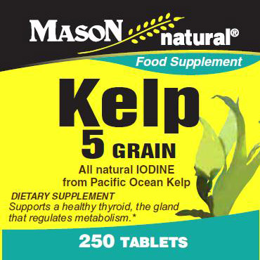 Mason Natural Kelp 5 Grain, 250 Tablets, Mason Natural