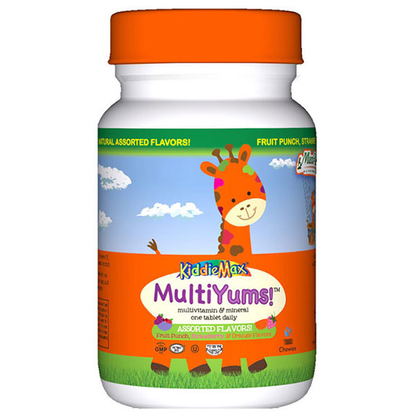Maxi-Health Research (MaxiHealth) KiddieMax MultiYums Multi-Vitamins Chewable Tablets (Multi Yums), 90 Chewies, Maxi-Health Research (MaxiHealth)