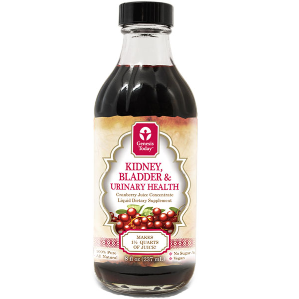 Genesis Today Kidney, Bladder & Urinary Health, Liquid Cranberry Juice Concentrate, 8 oz, Genesis Today