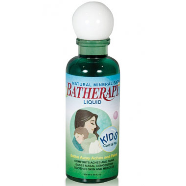 Queen Helene Batherapy Kid's Cold & Flu Mineral Bath Liquid, 10 oz, Queen Helene