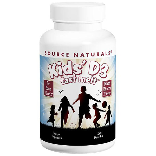 Source Naturals Kids Vitamin D-3 400 IU Fast Melt, 200 Tablets, Source Naturals